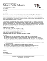 AMS/AHS Checkout Letter 5.7.2020