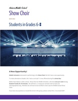 Middle School Show Choir