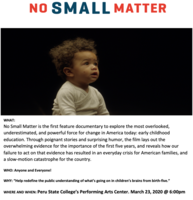 No Small Matter: Film Screening (FREE)