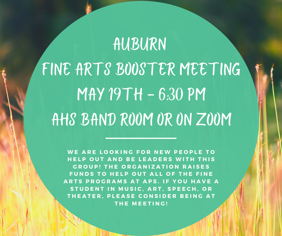 Fine Arts Booster Meeting