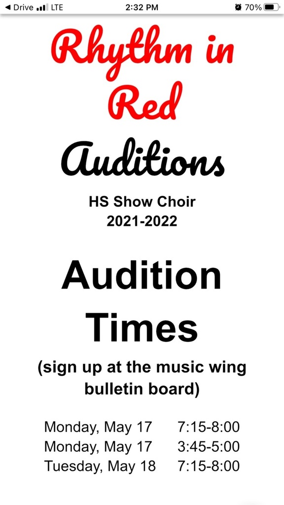 R in R Auditions