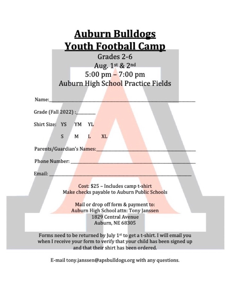 Youth Camp Form