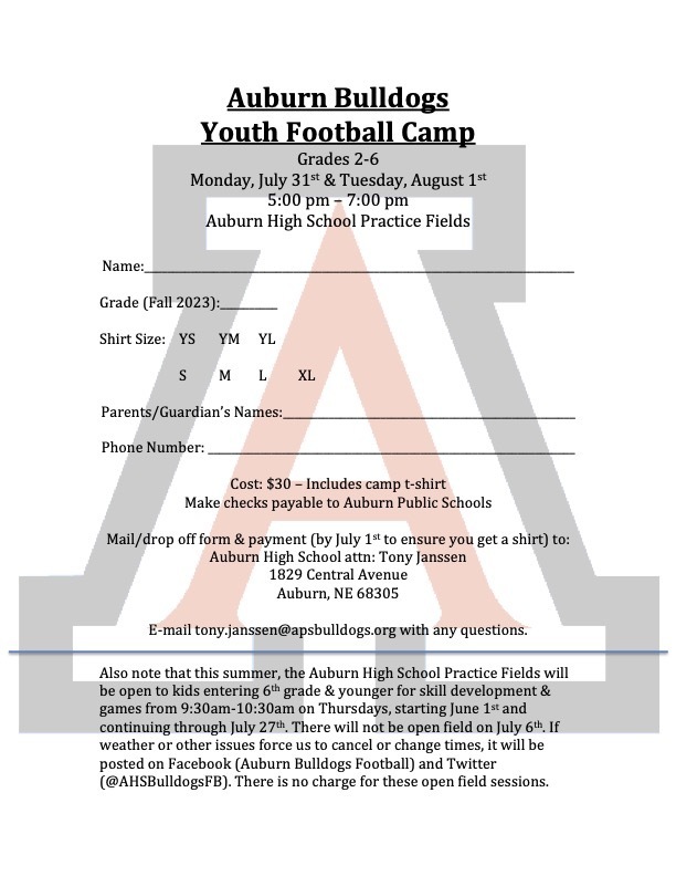 Youth Camp Form